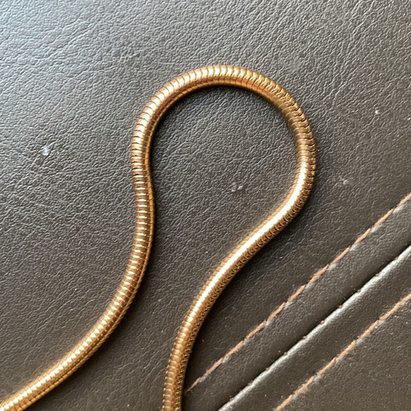 Vintage Gold Lame Evening Handbag Gold Chain Rhinestone Clasp - Picture 7 of 7